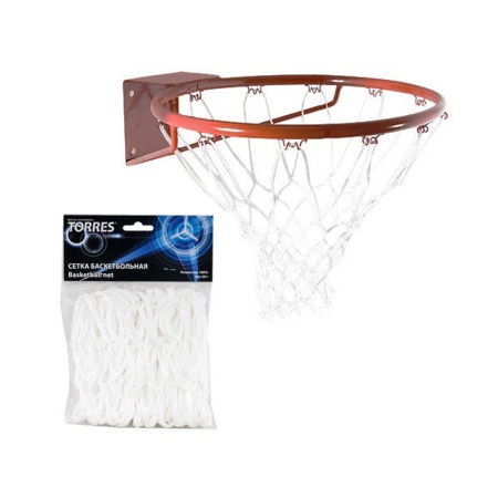 Купить Сетка баскетбольная Torres, нить 4 мм, белая в Ясном 