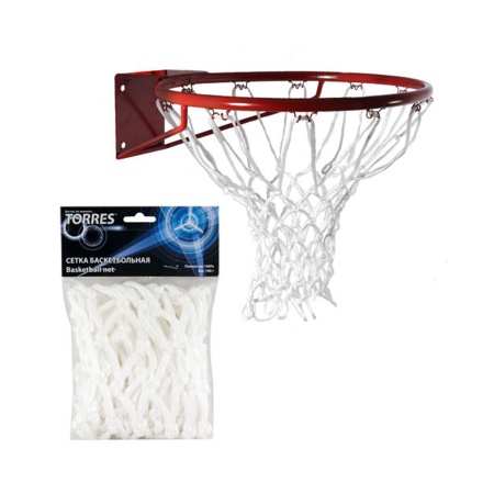 Купить Сетка баскетбольная Torres, нить 6 мм, белая в Ясном 
