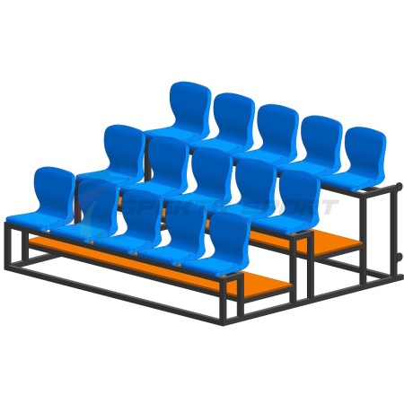 Купить Трибуна мобильная 3 ряда сиденья пластиковые на 15 мест в Ясном 